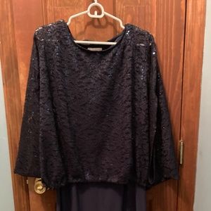 Dress Barn Navy Blue Formal Dress Size Small